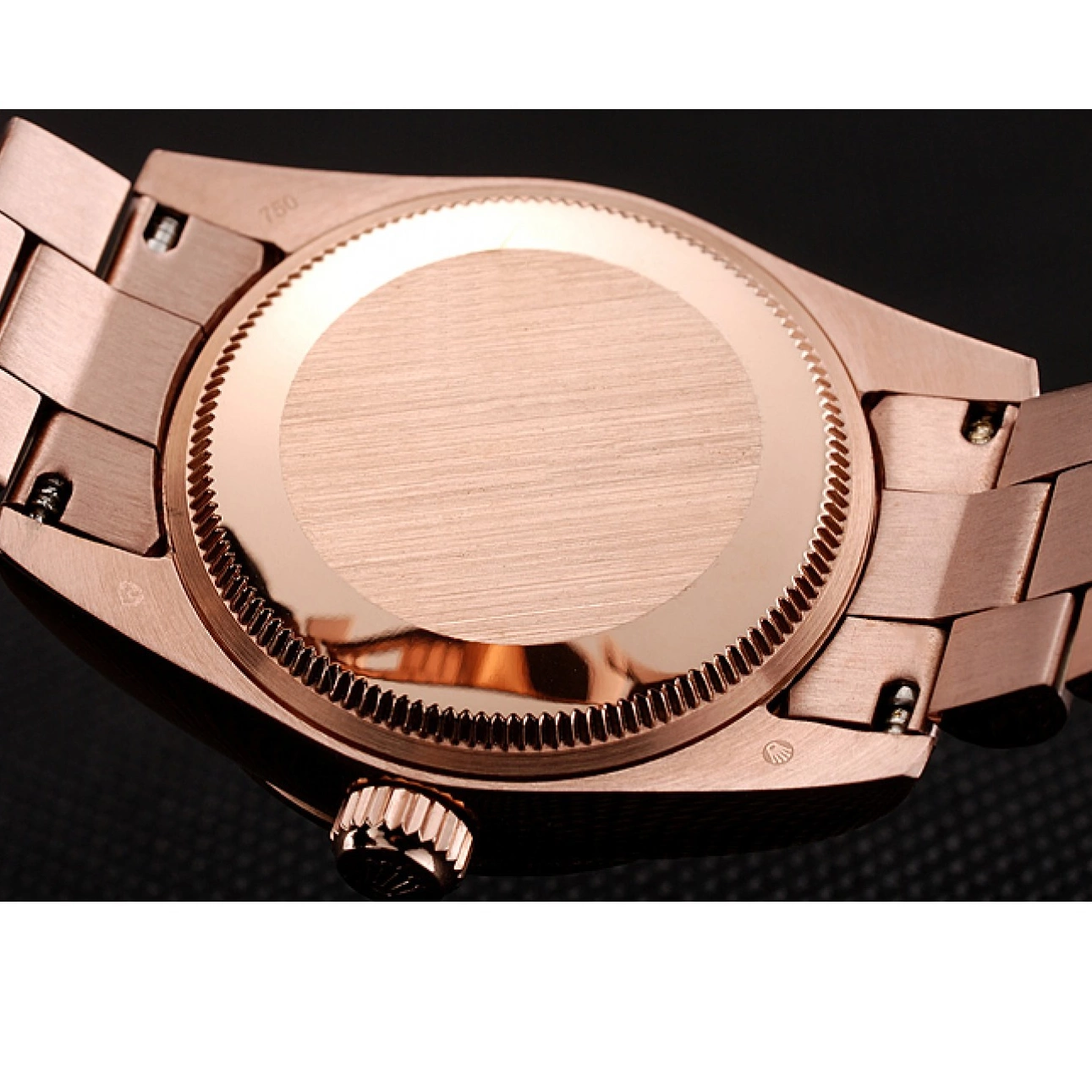 Best AAA Replica Sites DateJust Swiss Gold Dial Rolex Diamond Rose 1453977 Case Bracelet Rose Gold 0520